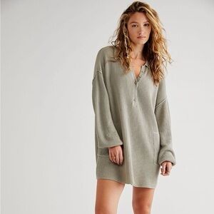 Long Sleeve Ribbed Knit Dress